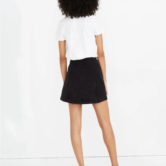 Madewell A-line Button Front Mini in Black Frost in Size 28/6 - Picture 2 of 8